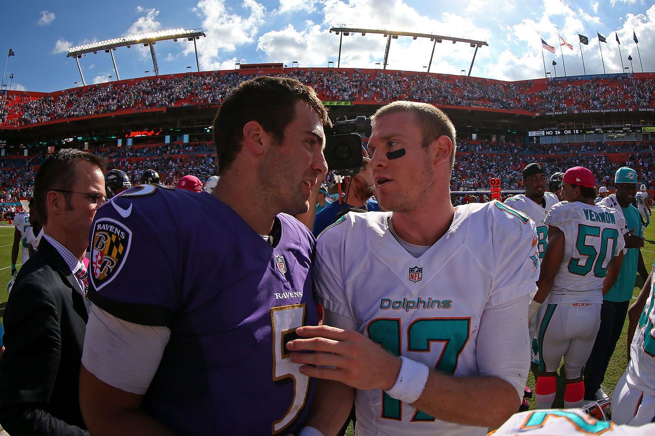 Dating back to 2008, the Ravens have won 4 straight against the Dolphins.
