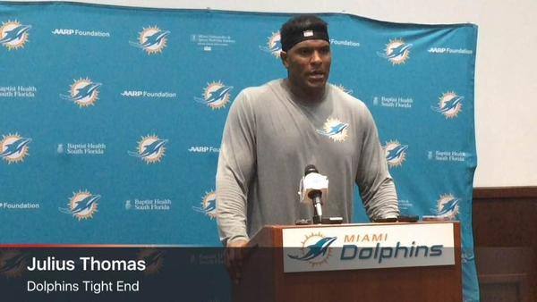 Thomas was presenting match-up problems for the defense in OTA's