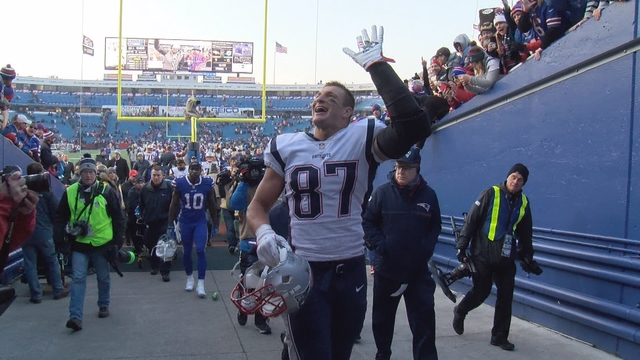 Gronk wasn't smiling after his suspension